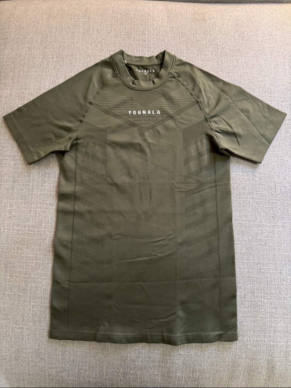 YoungLA Olive Green Supervillian Compression Tee Size S Men’s